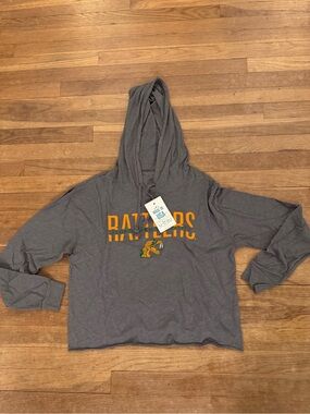 NWT U-Trau Women's Florida A&M University Rattlers Gray Hooded Crop Top Sz M
 b7